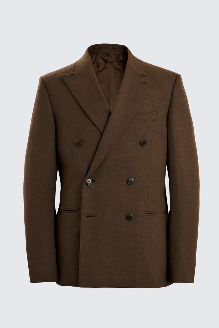 Slim Fit Chestnut Flannel Jacket